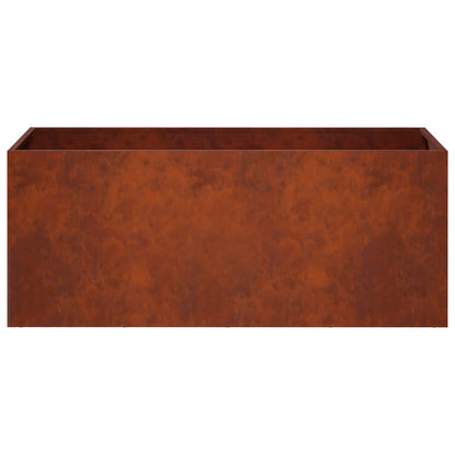 Garden Planter Rusty 100 x 40 x 40 cm Weathering Steel