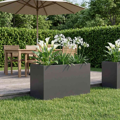Garden Planter Black 80 x 50 x 50 cm Cold-rolled Steel