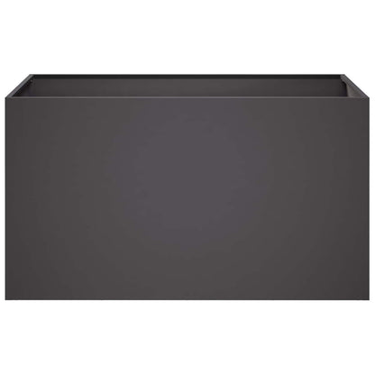 Garden Planter 2 pcs Black 80 x 50 x 50 cm Cold-rolled Steel