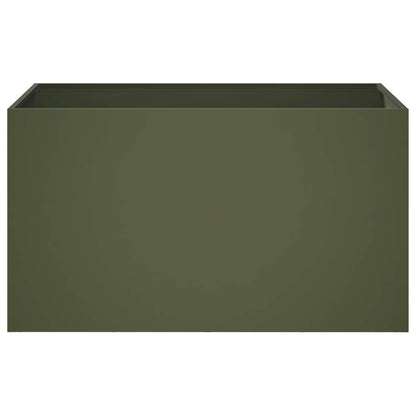 Garden Planter Olive Green 80 x 50 x 50 cm Cold-rolled Steel