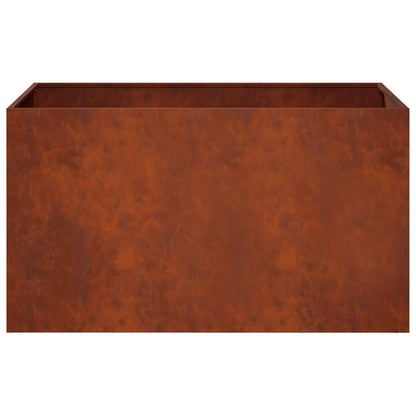 Garden Planter 2 pcs Rusty 80 x 50 x 50 cm Weathering Steel