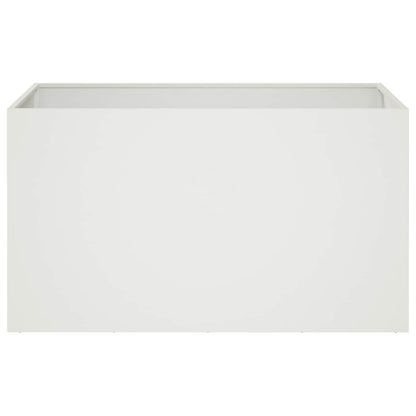 Garden Planter White 100 x 50 x 50 cm Cold-rolled Steel