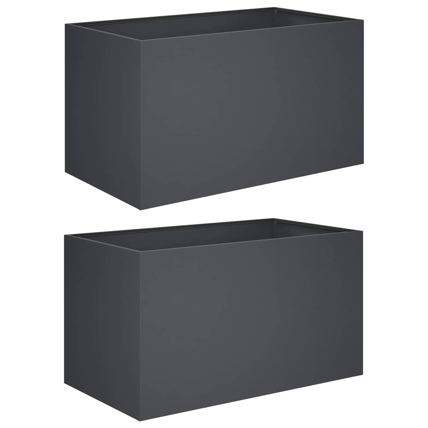 Garden Planter 2 pcs Anthracite 100 x 50 x 50 cm