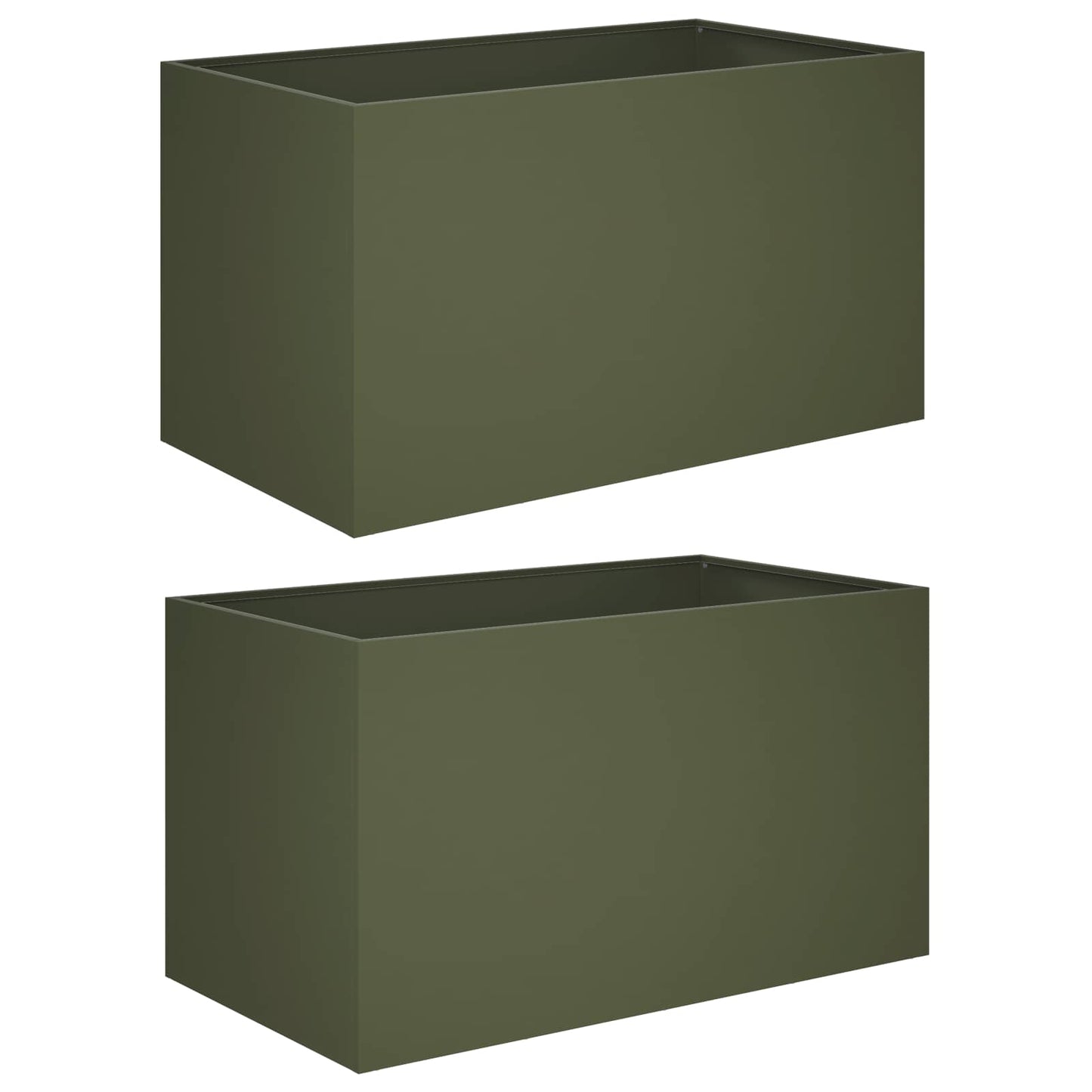 Garden Planter 2 pcs Olive Green 100 x 50 x 50 cm