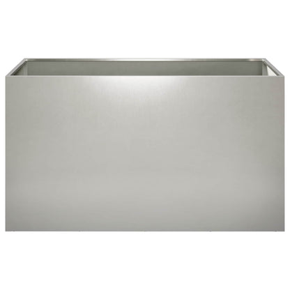 Garden Planter Silver 100 x 50 x 50 cm Stainless Steel