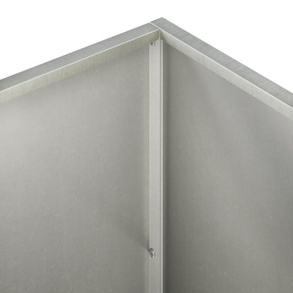 Garden Planter 2 pcs Silver 100 x 50 x 50 cm Stainless Steel