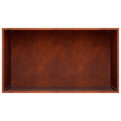 Garden Planter 2 pcs Rusty 100 x 50 x 50 cm Weathering Steel