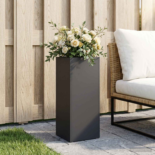 Garden Planter Black 20 x 20 x 40 cm Cold-rolled Steel