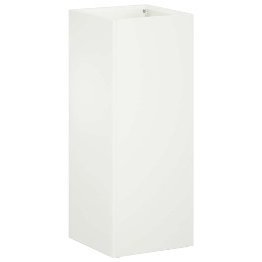 Garden Planter White 20 x 20 x 40 cm Cold-rolled Steel