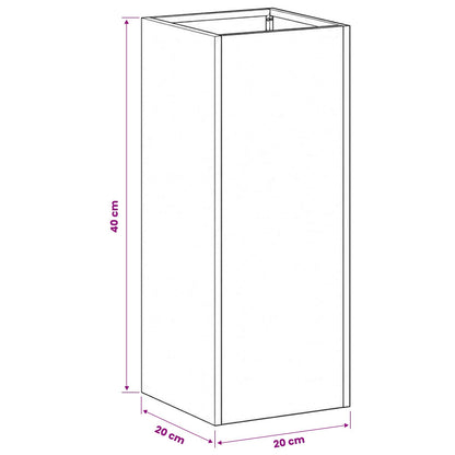 Garden Planter Anthracite 20 x 20 x 40 cm Cold-rolled Steel
