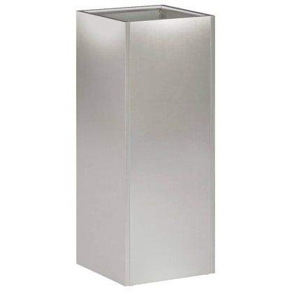 Garden Planter Silver 20 x 20 x 40 cm Stainless Steel