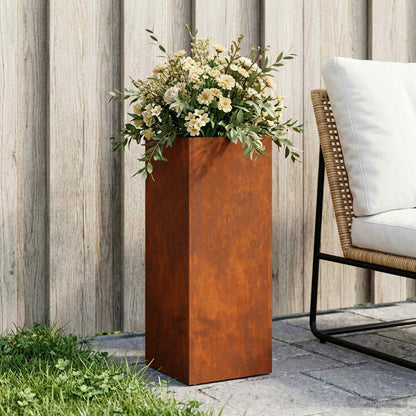 Garden Planter Rusty 20 x 20 x 40 cm Weathering Steel
