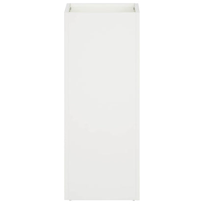 Garden Planter 2 pcs White 20 x 20 x 50 cm Cold-rolled Steel