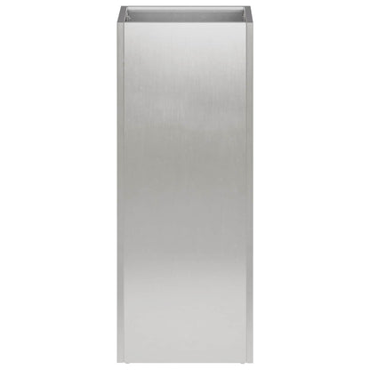 Garden Planter Silver 20 x 20 x 50 cm Stainless Steel