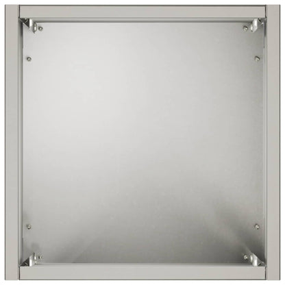 Garden Planter Silver 20 x 20 x 50 cm Stainless Steel