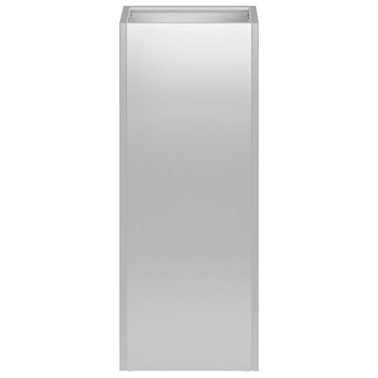 Garden Planter Silver 20 x 20 x 50 cm Galvanised Steel