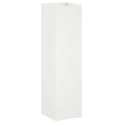 Garden Planter 2 pcs White 20 x 20 x 75 cm Cold-rolled Steel