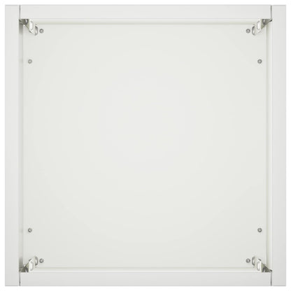 Garden Planter 2 pcs White 20 x 20 x 75 cm Cold-rolled Steel