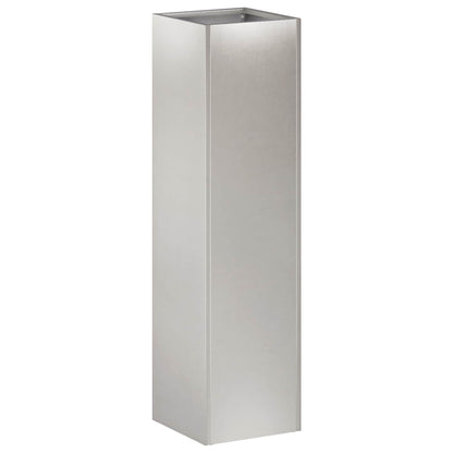 Garden Planter Silver 20 x 20 x 75 cm Stainless Steel