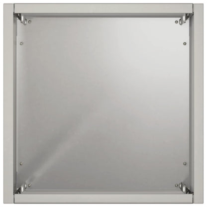 Garden Planter Silver 20 x 20 x 75 cm Stainless Steel
