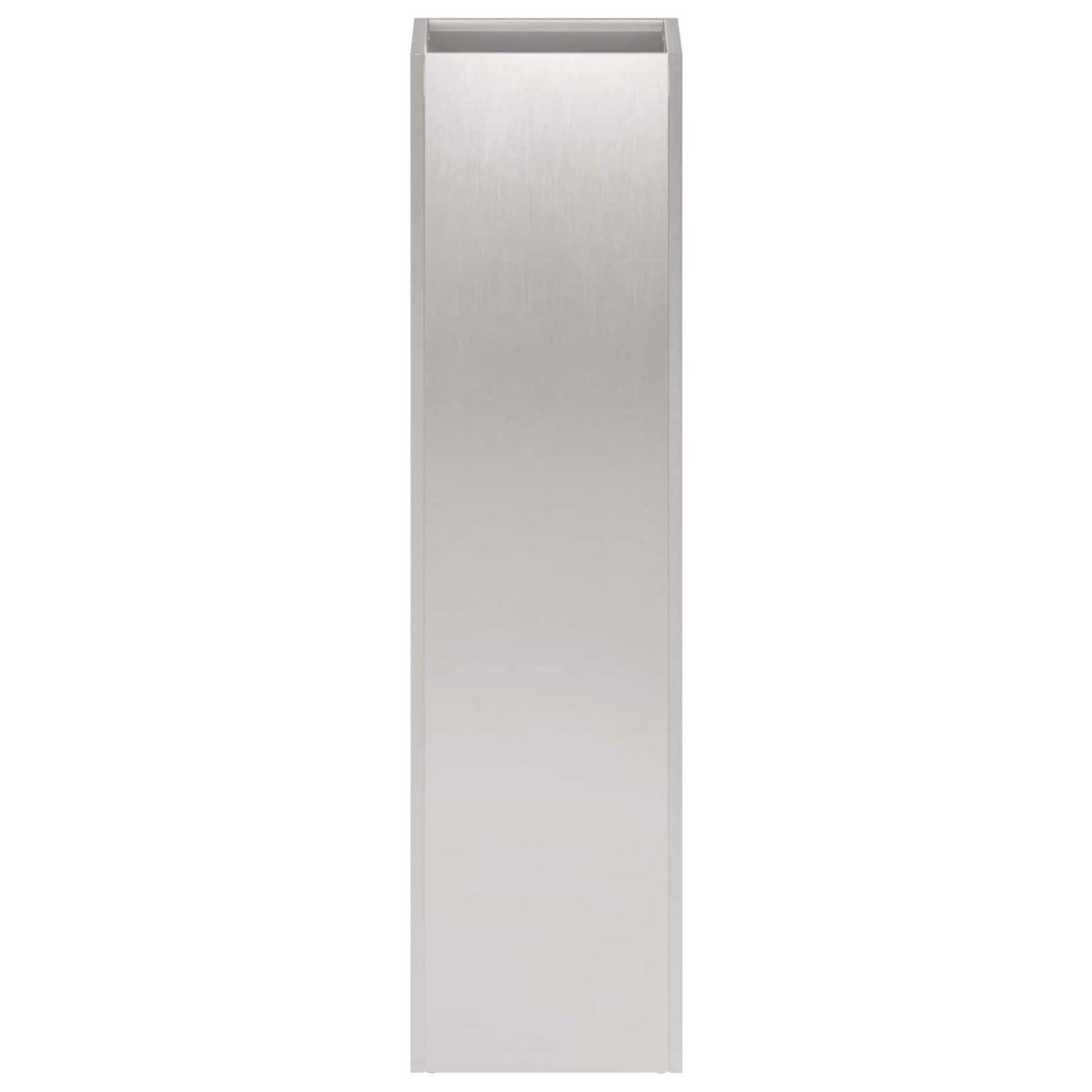 Garden Planter 2 pcs Silver 20 x 20 x 75 cm Stainless Steel