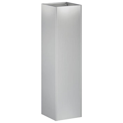 Garden Planter 2 pcs Silver 20 x 20 x 75 cm Galvanised Steel