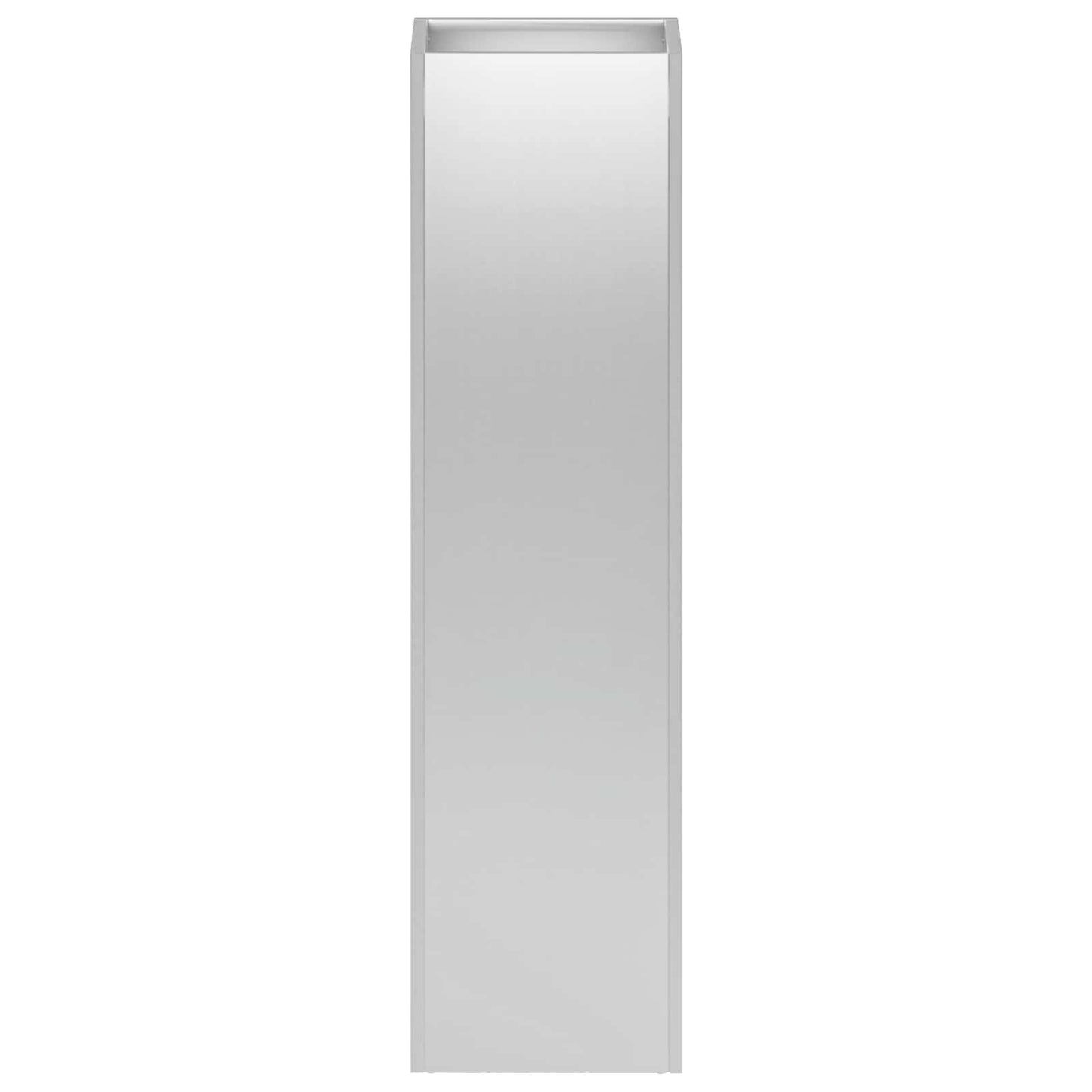Garden Planter 2 pcs Silver 20 x 20 x 75 cm Galvanised Steel