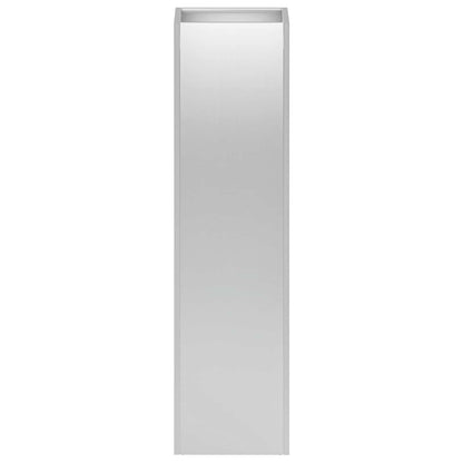 Garden Planter 2 pcs Silver 20 x 20 x 75 cm Galvanised Steel