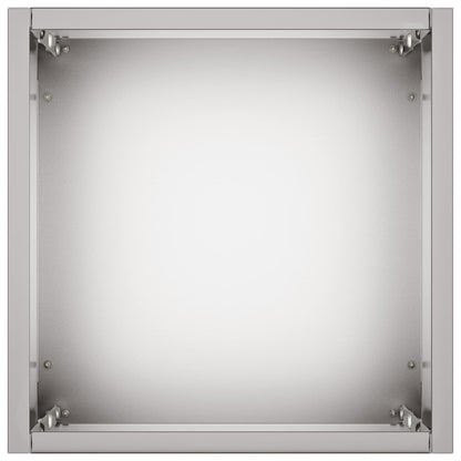 Garden Planter 2 pcs Silver 20 x 20 x 75 cm Galvanised Steel