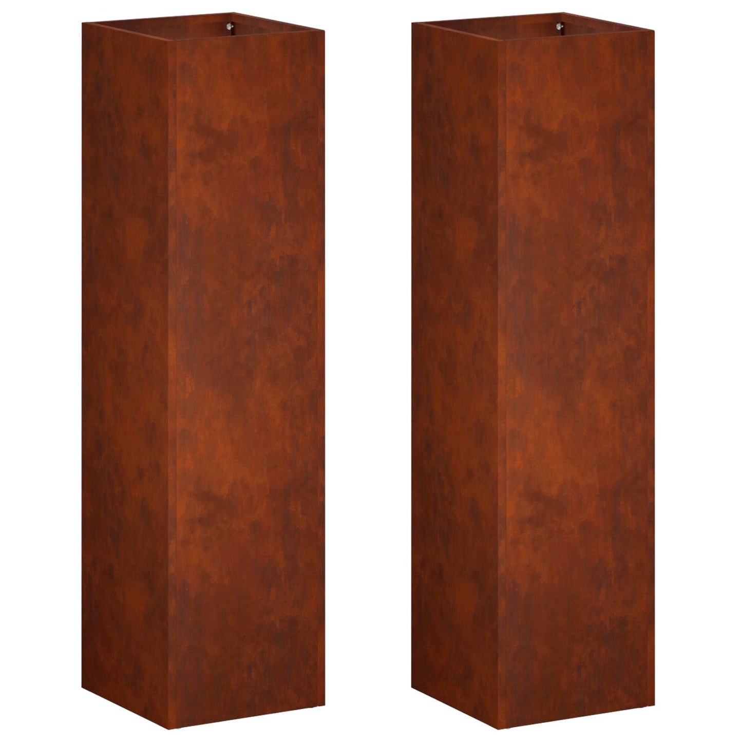 Garden Planter 2 pcs Rusty 20 x 20 x 75 cm Weathering Steel