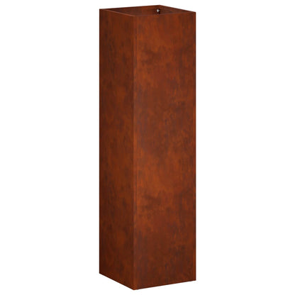 Garden Planter 2 pcs Rusty 20 x 20 x 75 cm Weathering Steel