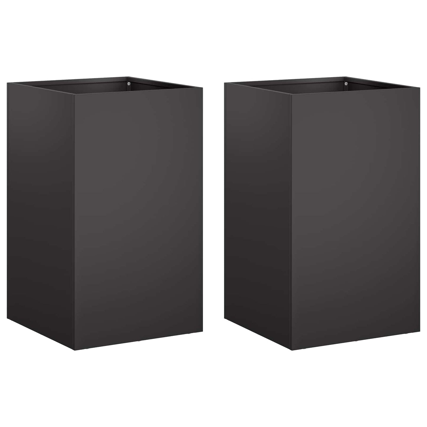 Garden Planter 2 pcs Black 30 x 30 x 40 cm Cold-rolled Steel