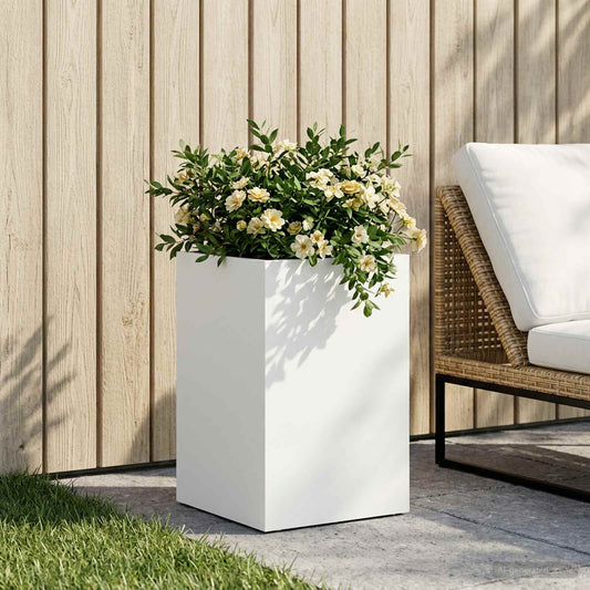 Garden Planter White 30 x 30 x 40 cm Cold-rolled Steel