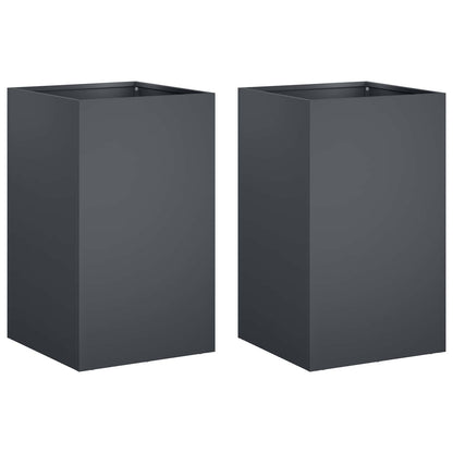 Garden Planter 2 pcs Anthracite 30 x 30 x 40 cm