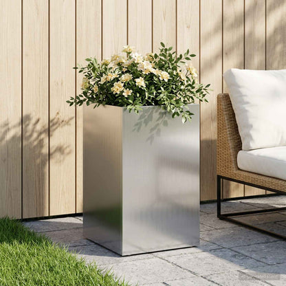 Garden Planter Silver 30 x 30 x 40 cm Galvanised Steel