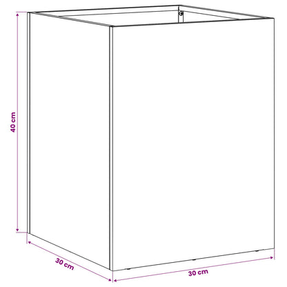 Garden Planter Silver 30 x 30 x 40 cm Galvanised Steel
