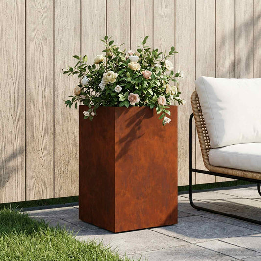 Garden Planter Rusty 30 x 30 x 40 cm Weathering Steel
