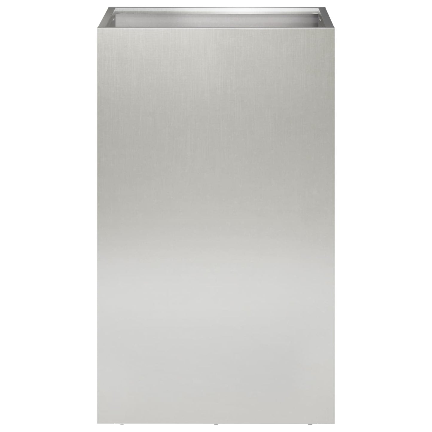 Garden Planter 2 pcs Silver 30 x 30 x 50 cm Stainless Steel