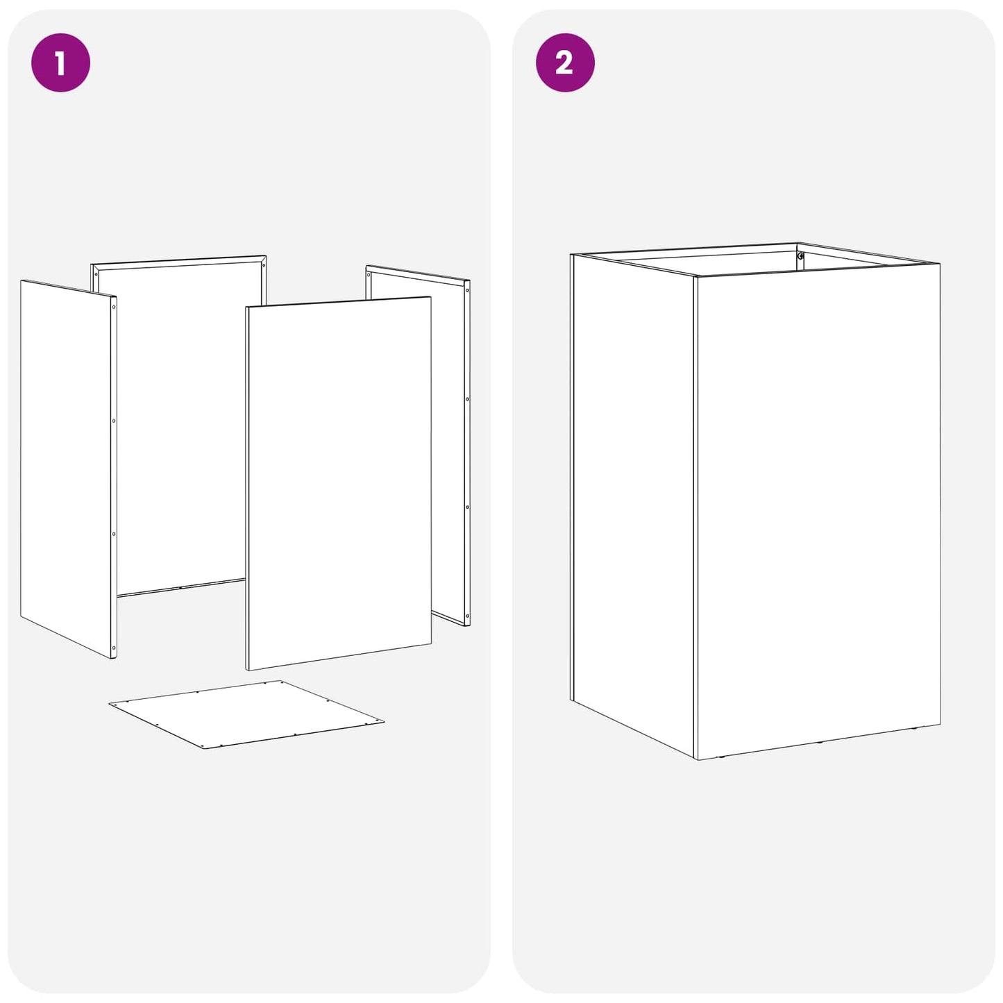 Garden Planter Silver 30 x 30 x 50 cm Galvanised Steel