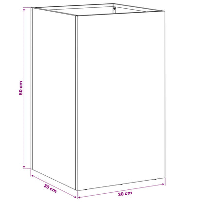 Garden Planter Silver 30 x 30 x 50 cm Galvanised Steel