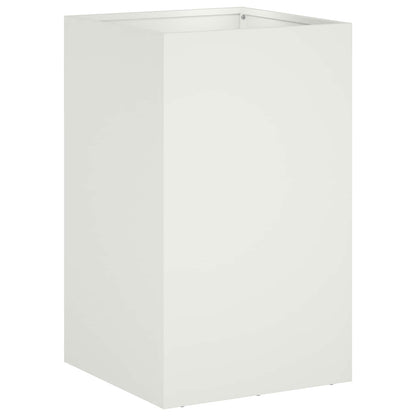 Garden Planter White 40 x 40 x 50 cm Cold-rolled Steel