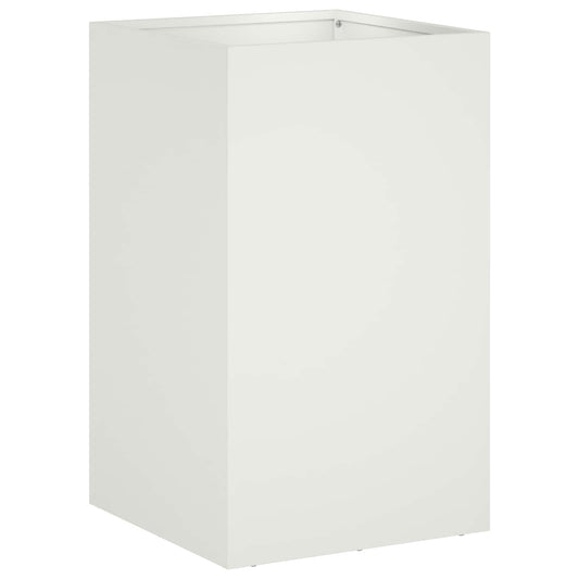 Garden Planter White 40 x 40 x 50 cm Cold-rolled Steel