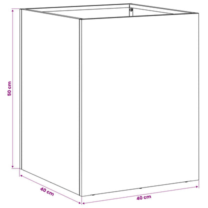 Garden Planter Silver 40 x 40 x 50 cm Galvanised Steel