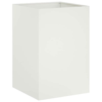 Garden Planter 2 pcs White 40 x 40 x 75 cm Cold-rolled Steel