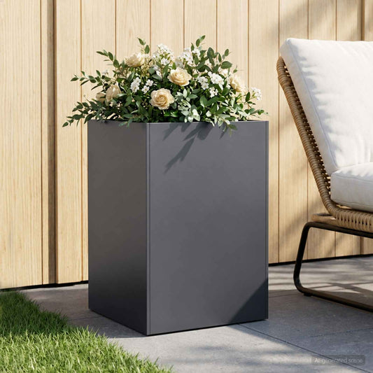 Garden Planter Anthracite 40 x 40 x 75 cm Cold-rolled Steel