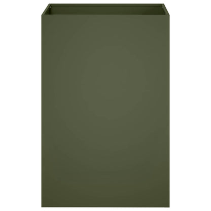 Garden Planter Olive Green 40 x 40 x 75 cm Cold-rolled Steel