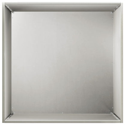 Garden Planter 2 pcs Silver 40 x 40 x 75 cm Stainless Steel