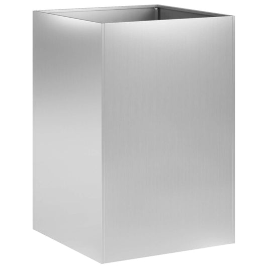 Garden Planter Silver 40 x 40 x 75 cm Galvanised Steel