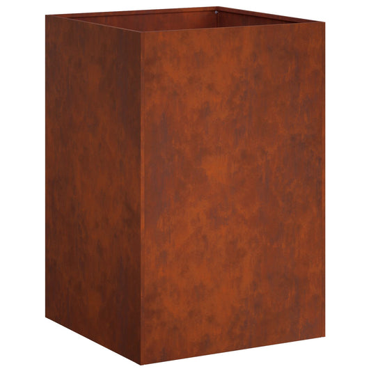 Garden Planter Rusty 40 x 40 x 75 cm Weathering Steel