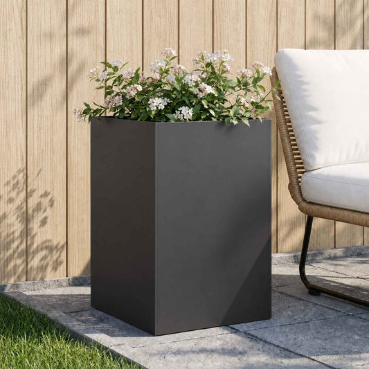 Garden Planter Black 50 x 50 x 75 cm Cold-rolled Steel